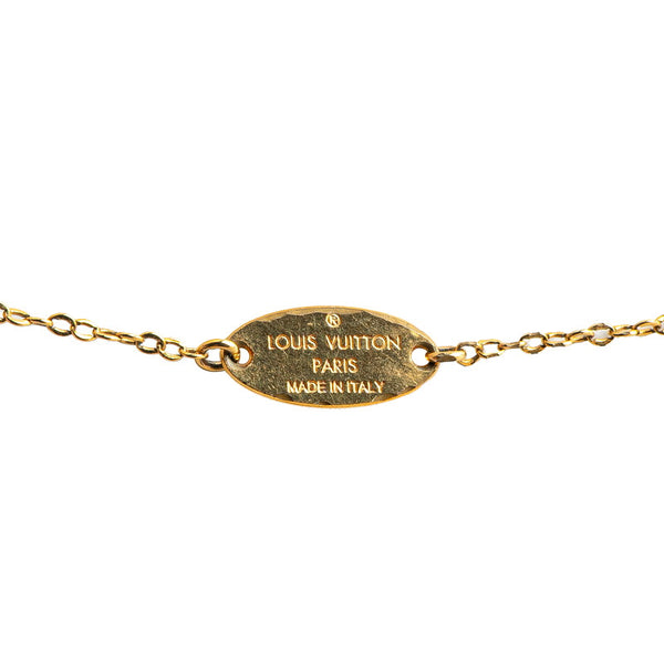 ルイ ヴィトン ナノグラム ネックレス M63141 ゴールド シルバー メッキ レディース LOUIS VUITTON 【中古】