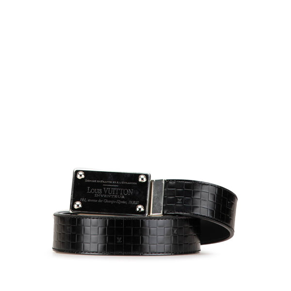 ルイ ヴィトン サンチュール アヴァントゥール ベルト 90/36 M6820 ノワール ブラック レザー メタル レディース LOUIS VUITTON 【中古】