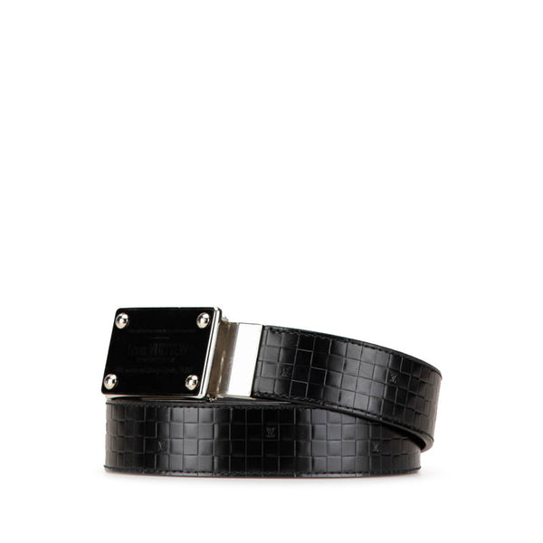 ルイ ヴィトン サンチュール アヴァントゥール ベルト 90/36 M6820 ノワール ブラック レザー メタル レディース LOUIS VUITTON 【中古】