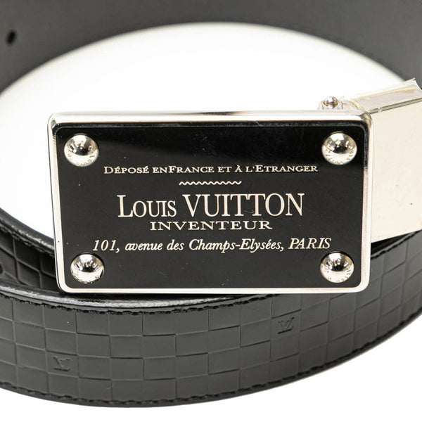 ルイ ヴィトン サンチュール アヴァントゥール ベルト 90/36 M6820 ノワール ブラック レザー メタル レディース LOUIS VUITTON 【中古】