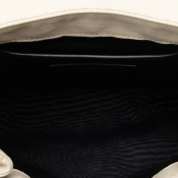 サンローラン ミニ ノリータ YSLロゴ チェーン 斜め掛け ショルダーバッグ 672738 ベージュ ラムスキン レディース SAINT LAURENT 【中古】