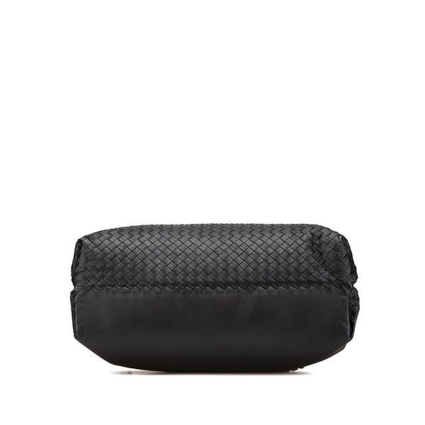 ボッテガヴェネタ イントレチャート ハンドバッグ ビジネスバッグ ブラック レザー メンズ BOTTEGAVENETA 【中古】