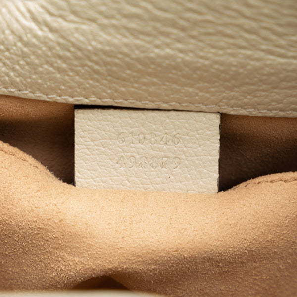 グッチ シェリーライン オフィディア スモール バケットバッグ ハンドバッグ ショルダーバッグ 2WAY 610846 ホワイト レザー レディース GUCCI 【中古】