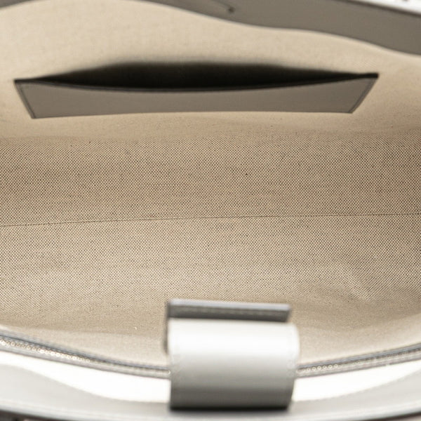 グッチ GGエンボス トートバッグ 700421 グレー PVC レザー レディース GUCCI 【中古】