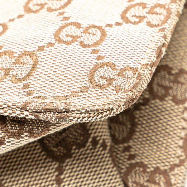 グッチ GGキャンバス 斜め掛け ショルダーバッグ 120842 ベージュ キャンバス レザー レディース GUCCI 【中古】