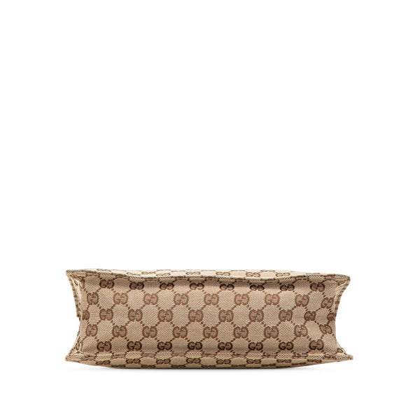 グッチ GGキャンバス 斜め掛け ショルダーバッグ 120842 ベージュ キャンバス レザー レディース GUCCI 【中古】