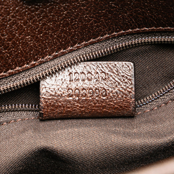 グッチ GGキャンバス 斜め掛け ショルダーバッグ 120842 ベージュ キャンバス レザー レディース GUCCI 【中古】