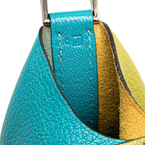 エルメス ピコタンPM バイカラー ハンドバッグ アニスグリーン ターコイズ シェーブル レディース HERMES 【中古】