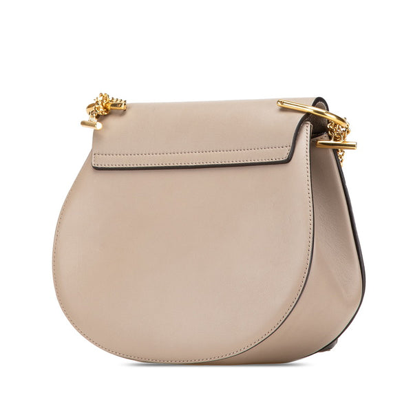 クロエ ドリュー チェーン ショルダーバッグ グレージュ レザー スウェード レディース Chloe 【中古】