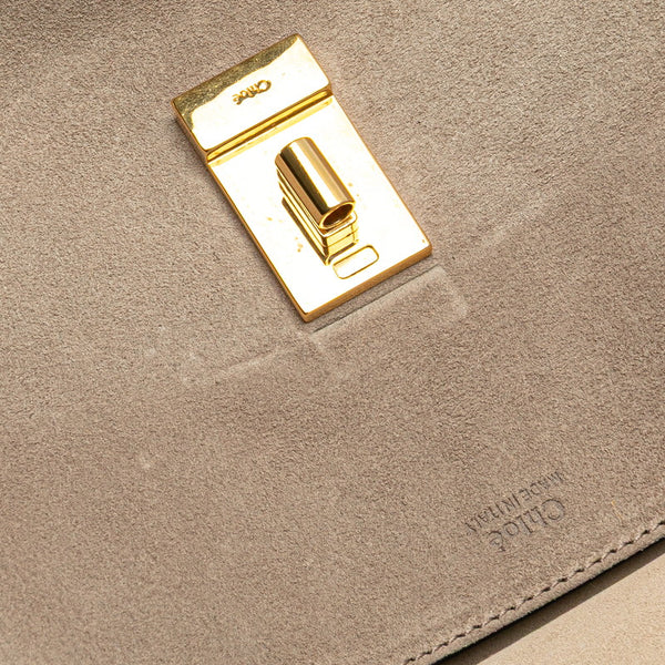 クロエ ドリュー チェーン ショルダーバッグ グレージュ レザー スウェード レディース Chloe 【中古】