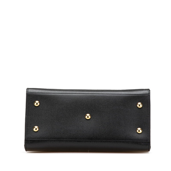 サンローラン カバス Yライン ハンドバッグ ショルダーバッグ 2WAY ブラック レザー レディース SAINT LAURENT 【中古】