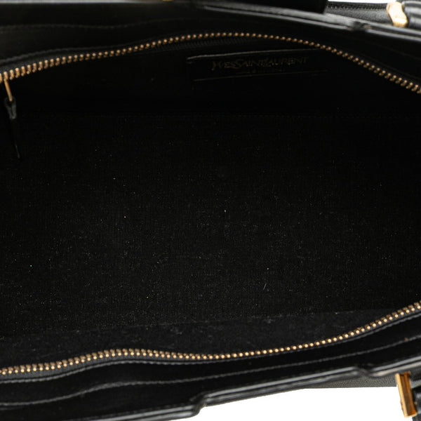 サンローラン カバス Yライン ハンドバッグ ショルダーバッグ 2WAY ブラック レザー レディース SAINT LAURENT 【中古】