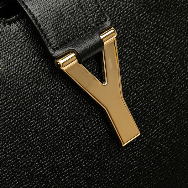サンローラン カバス Yライン ハンドバッグ ショルダーバッグ 2WAY ブラック レザー レディース SAINT LAURENT 【中古】