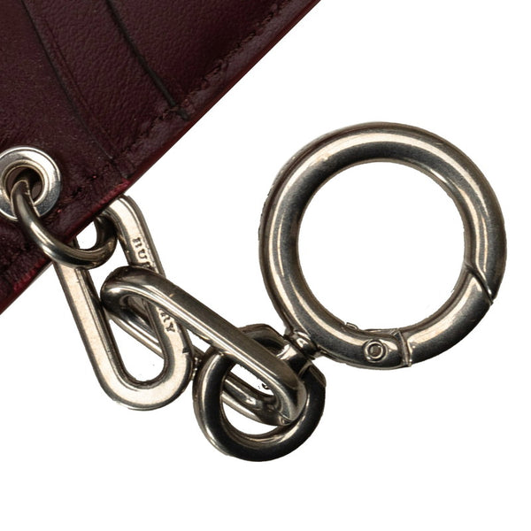 バーバリー ロゴ カードケース パスケース 名刺入れ ピンク レザー レディース BURBERRY 【中古】