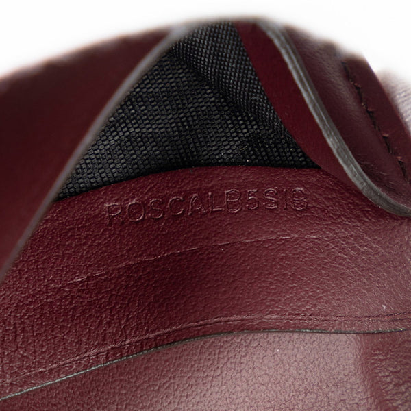 バーバリー ロゴ カードケース パスケース 名刺入れ ピンク レザー レディース BURBERRY 【中古】