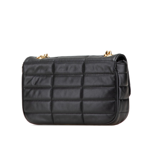 セリーヌ ロゴ チェーン ショルダーバッグ 111273EYD ブラック レザー レディース CELINE 【中古】