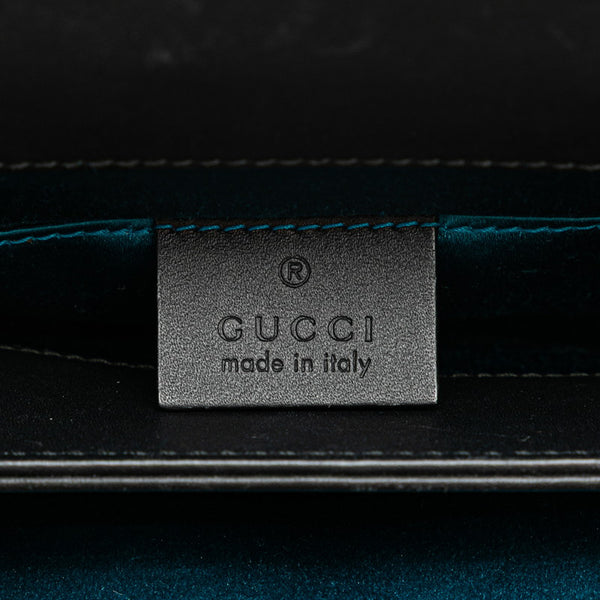 グッチ オフィディア シェリーライン チェーン 斜め掛け ショルダーバッグ 503877 レッド ブラック レザー スエード レディース GUCCI 【中古】