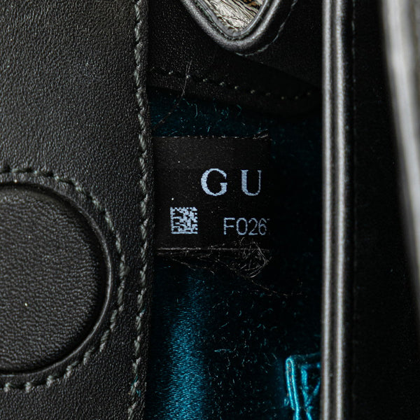 グッチ オフィディア シェリーライン チェーン 斜め掛け ショルダーバッグ 503877 レッド ブラック レザー スエード レディース GUCCI 【中古】