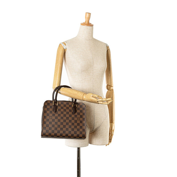 ルイ ヴィトン ダミエ トリアナ ハンドバッグ N51155 ブラウン PVC レザー レディース LOUIS VUITTON 【中古】