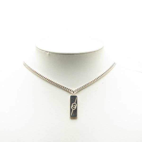 グッチ ダイアゴナル インターロッキングG ネックレス SV925 シルバー レディース GUCCI 【中古】