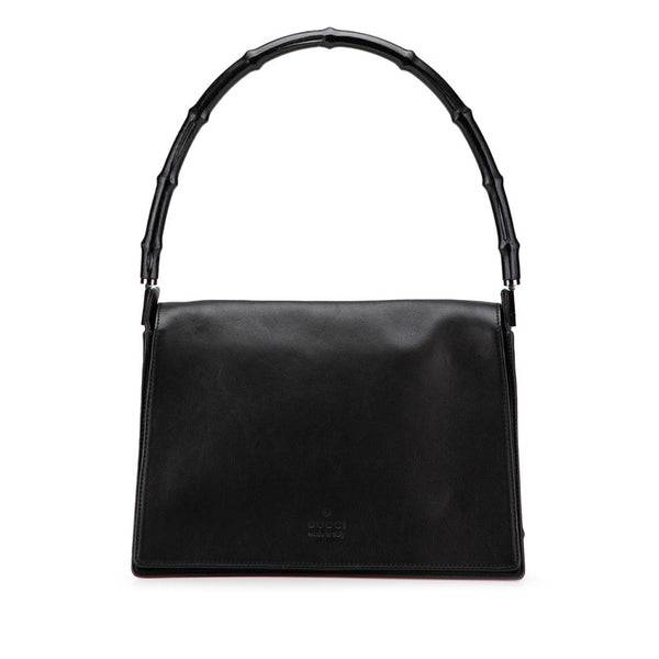 グッチ バンブー ワンショルダーバッグ 001 3239 ブラック レザー レディース GUCCI 【中古】