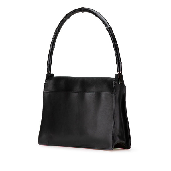 グッチ バンブー ワンショルダーバッグ 001 3239 ブラック レザー レディース GUCCI 【中古】