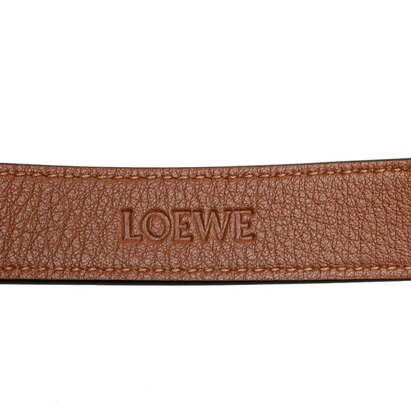 ロエベ バスケットバッグ ハンドバッグ かごバッグ オレンジ ブラウン ラフィア レザー レディース LOEWE 【中古】