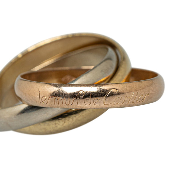 カルティエ トリニティリング リング 指輪 #55 K18YG イエローゴールド K18WG ホワイトゴールド K18PG ピンクゴールド メンズ CARTIER 【中古】
