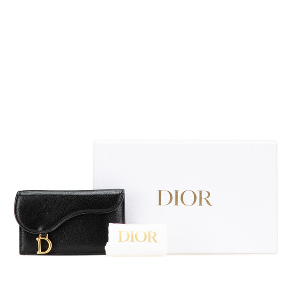 ディオール サドル コインケース ブラック レザー レディース Dior 【中古】