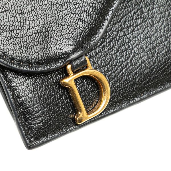 ディオール サドル コインケース ブラック レザー レディース Dior 【中古】