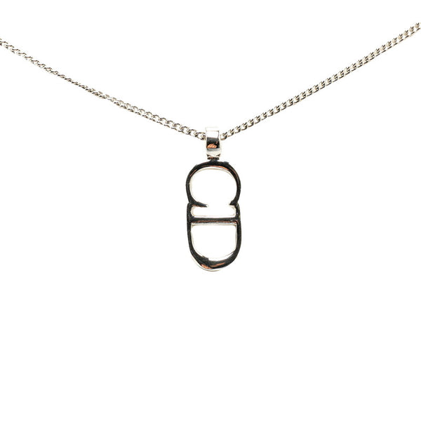 ディオール CDロゴ ネックレス シルバー メタル レディース Dior 【中古】