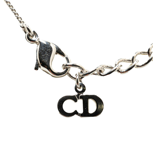 ディオール CDロゴ ネックレス シルバー メタル レディース Dior 【中古】