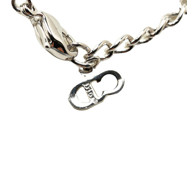 ディオール CDロゴ ネックレス シルバー メタル レディース Dior 【中古】