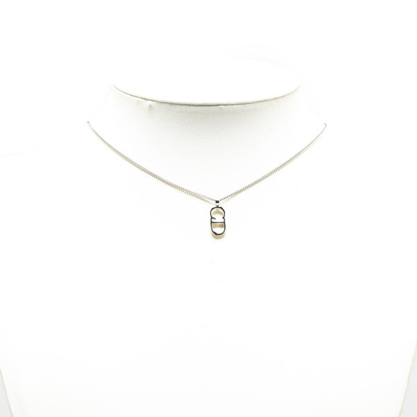 ディオール CDロゴ ネックレス シルバー メタル レディース Dior 【中古】