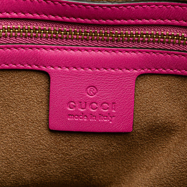 グッチ GGスプリーム ハンドバッグ ショルダーバッグ 2WAY 409533 ベージュ ピンク PVC レザー レディース GUCCI 【中古】