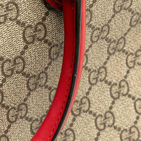 グッチ GGスプリーム ハンドバッグ ショルダーバッグ 2WAY 409533 ベージュ ピンク PVC レザー レディース GUCCI 【中古】