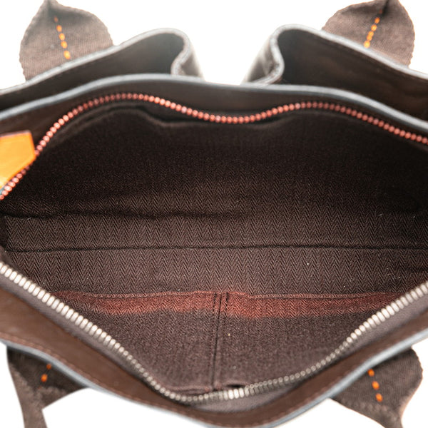 エルメス キャラバン ホリゾンタルPM ハンドバッグ ショルダーバッグ 2WAY ブラウン ヴォーデルマ キャンバス レディース HERMES 【中古】