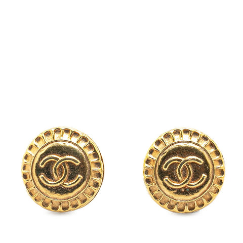シャネル ココマーク ラウンド イヤリング ゴールド メッキ レディース CHANEL 【中古】