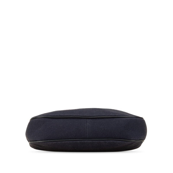 グッチ シェリーライン ハンドバッグ 263757 ネイビー キャンバス レザー レディース GUCCI 【中古】