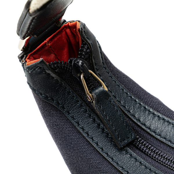 グッチ シェリーライン ハンドバッグ 263757 ネイビー キャンバス レザー レディース GUCCI 【中古】