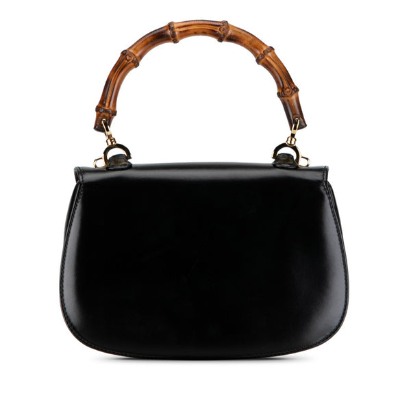 グッチ バンブー ハンドバッグ ショルダーバッグ 2WAY 000 2046 ブラック レザー レディース GUCCI 【中古】