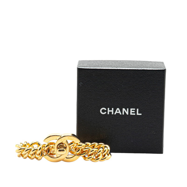シャネル ヴィンテージ ココマーク ターンロック ブレスレット ゴールド メッキ レディース CHANEL 【中古】