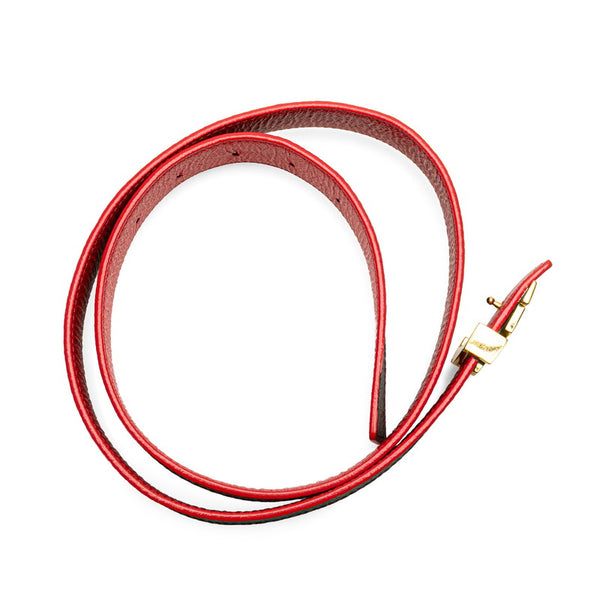 ルイ ヴィトン モノグラム サンチュール LVイニシャル リバーシブル ベルト 80/32 M9498 ブラウン ルージュ PVC レザー レディース LOUIS VUITTON 【中古】