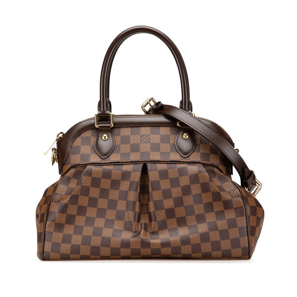 ルイ ヴィトン ダミエ トレヴィPM ハンドバッグ ショルダーバッグ 2WAY  N51997 ブラウン PVC レザー レディース LOUIS VUITTON 【中古】