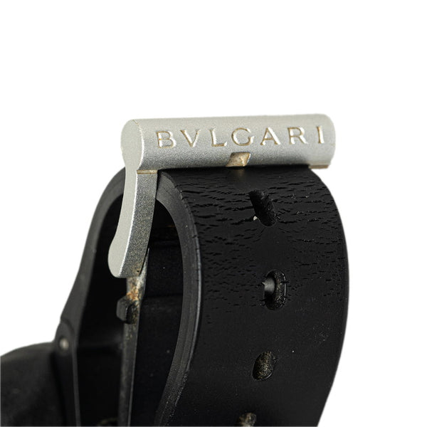 ブルガリ アルミニウム 腕時計 AL32TA クオーツ アイボリー文字盤 ラバー アルミニウム レディース BVLGARI 【中古】