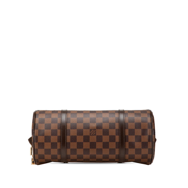 ルイ ヴィトン ダミエ パピヨン30 ハンドバッグ ショルダーバッグ N51303 ブラウン PVC レザー レディース LOUIS VUITTON 【中古】
