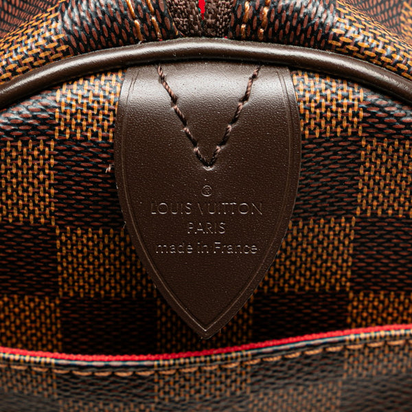 ルイ ヴィトン ダミエ パピヨン30 ハンドバッグ ショルダーバッグ N51303 ブラウン PVC レザー レディース LOUIS VUITTON 【中古】