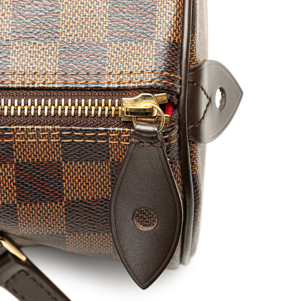 ルイ ヴィトン ダミエ パピヨン30 ハンドバッグ ショルダーバッグ N51303 ブラウン PVC レザー レディース LOUIS VUITTON 【中古】