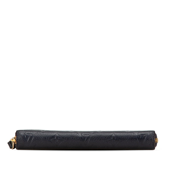 ルイ ヴィトン モノグラム アンプラント ジッピー ウォレット ラウンドファスナー 長財布 M62121 マリーヌルージュ ネイビー レザー レディース LOUIS VUITTON 【中古】