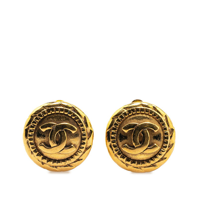 シャネル ココマーク ラウンド イヤリング ゴールド メッキ レディース CHANEL 【中古】